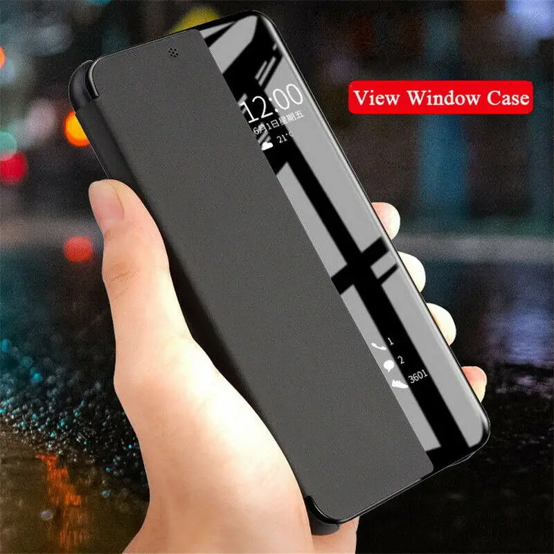 

For Samsung Galaxy Note 10 Plus S10E S9 S10 S8 Plus A10 A20 A50 A70 A40 A80 A90 Smart View Leather Flip Phone Case Cover