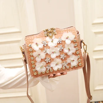 

2020 Fashion Diamonds Bags Genuine Leather Messenger Bags High-quality One-Shoulder Portable Large Capacity HandBags for Women