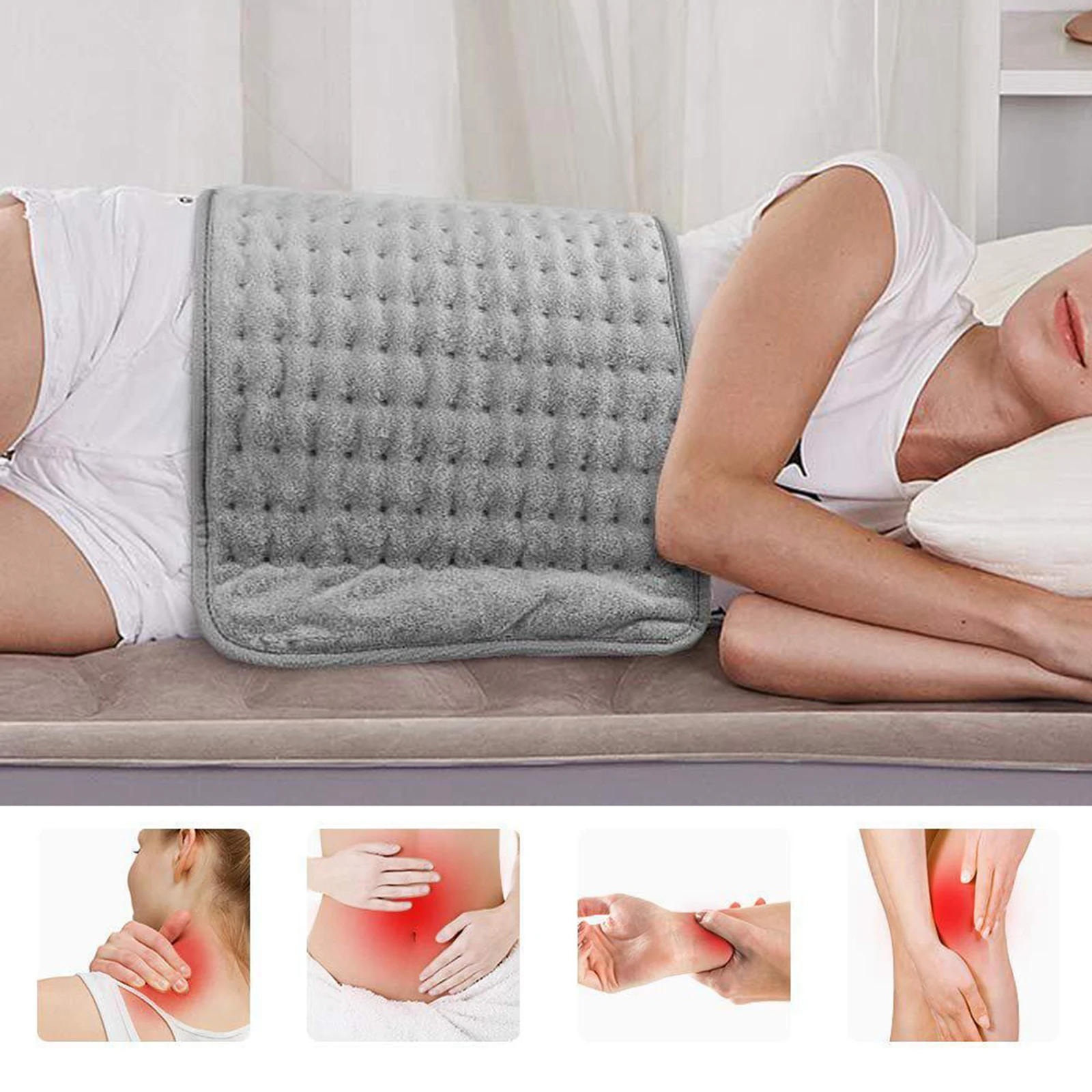 Therapeutic Electric Heat Pad Heating Stomach Back Pain Relief Winter