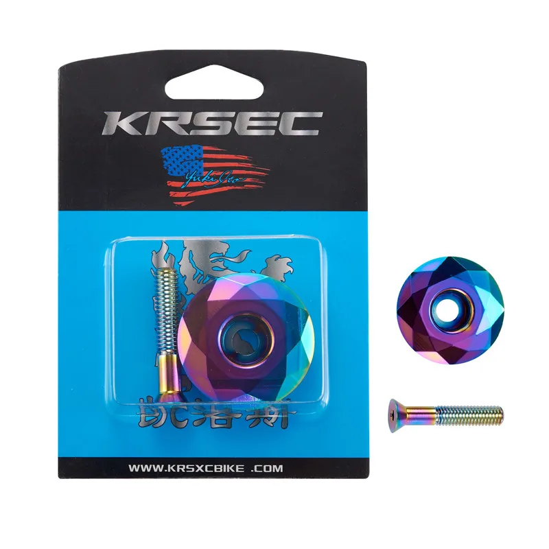 KRSEC 1 шт. Крышка для горного чаша велосипеда+ крышка с винтовым штоком Крышка для гарнитуры винты велосипедные аксессуары комплект 3 цвета