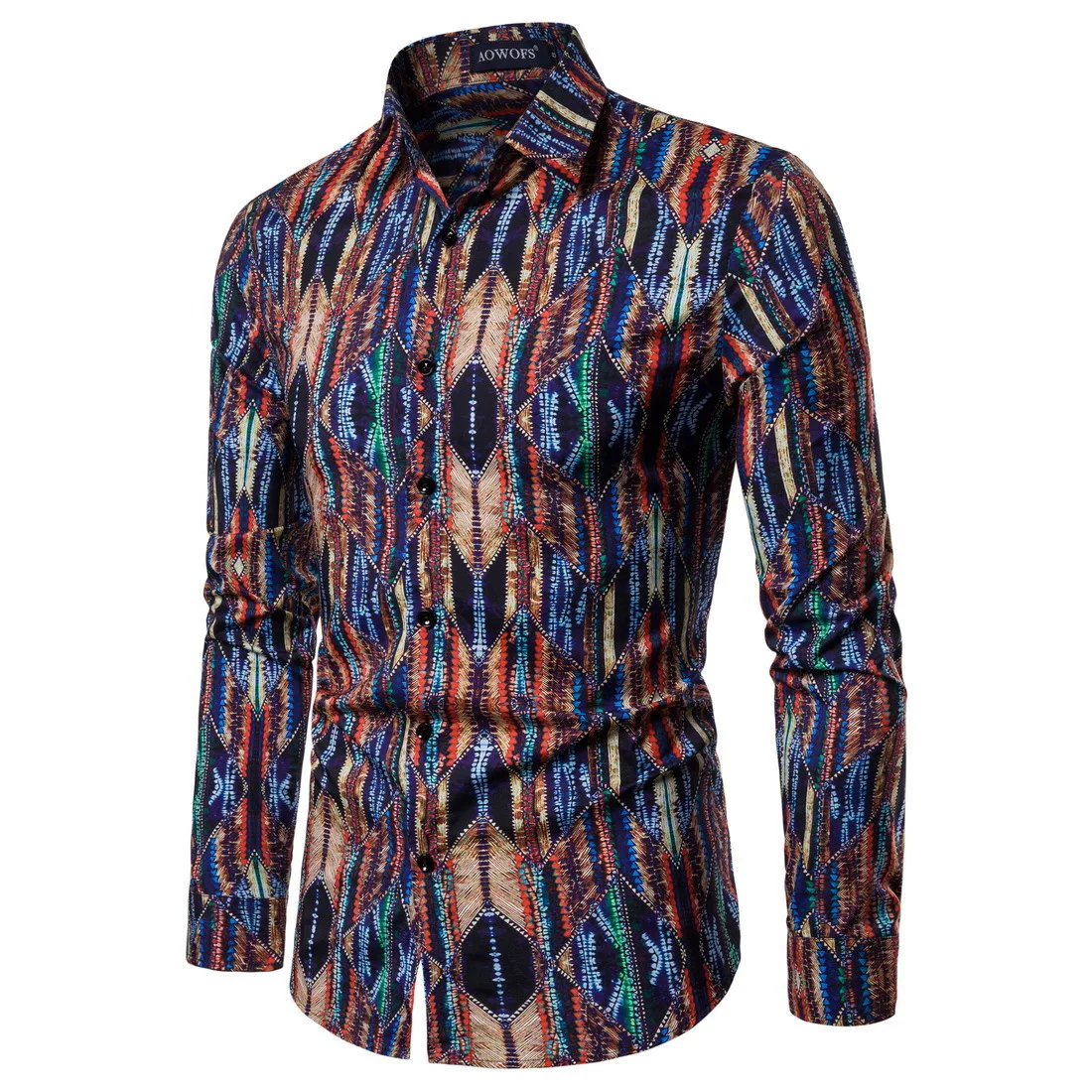 Top men shirt men men s shirts fashion casual shirts printed shirts men s lapel shirts 2
