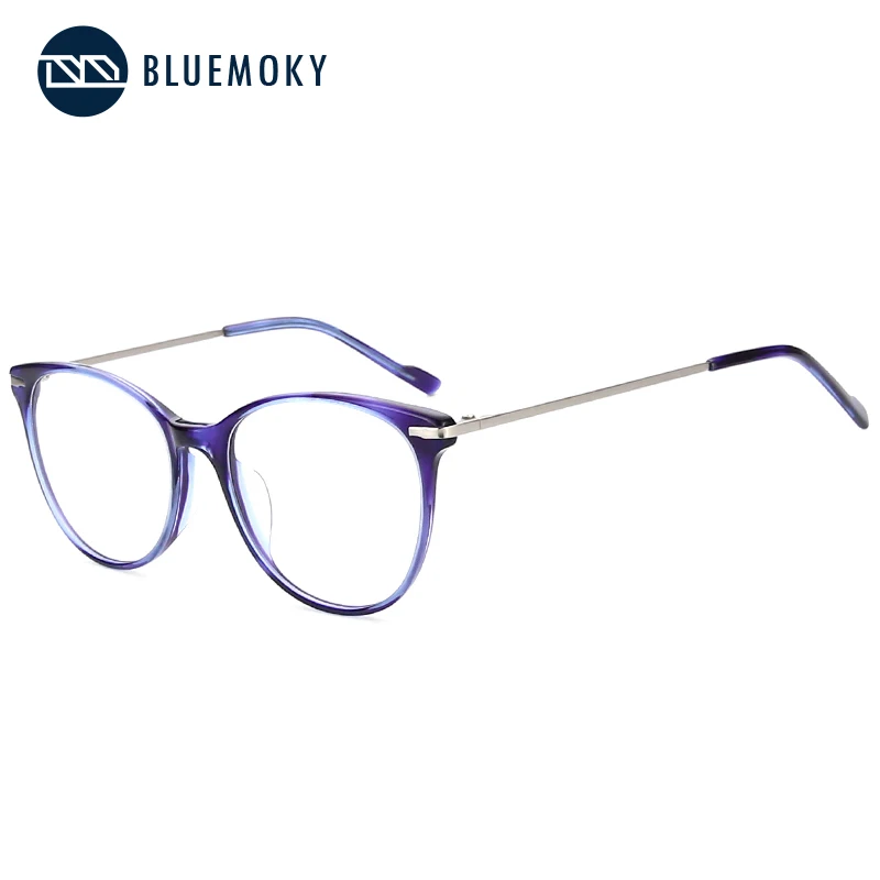 BLUEMOKY, оптические очки для женщин, очки, прозрачные поддельные очки, круглые очки, прозрачная оправа для очков BT3301