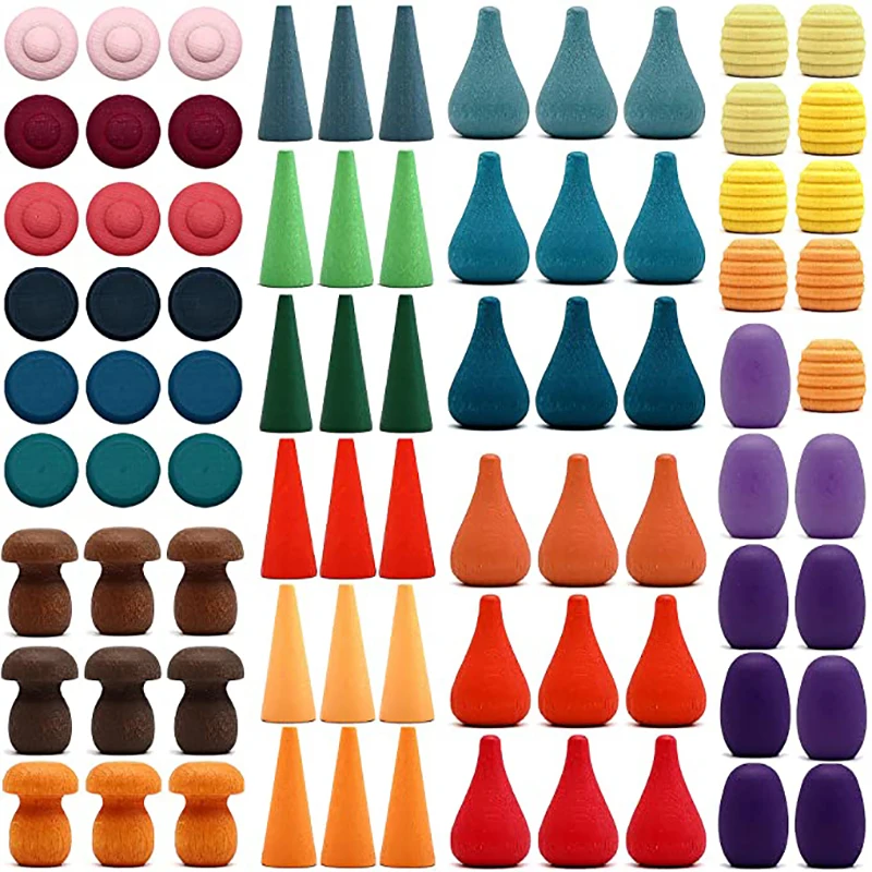 Let's Make 162Pcs Baby Montessori Toy Combination Rainbow Wooden Creative Jigsaw Puzzles Educational Stacking Blocks Toys |