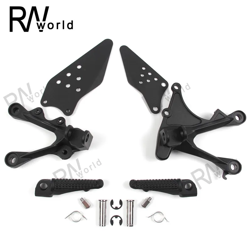 Передние Подножки педали для ног кронштейн мотоцикла KAWASAKI ZX6R 2005 2006 2007 2008 05 06 07