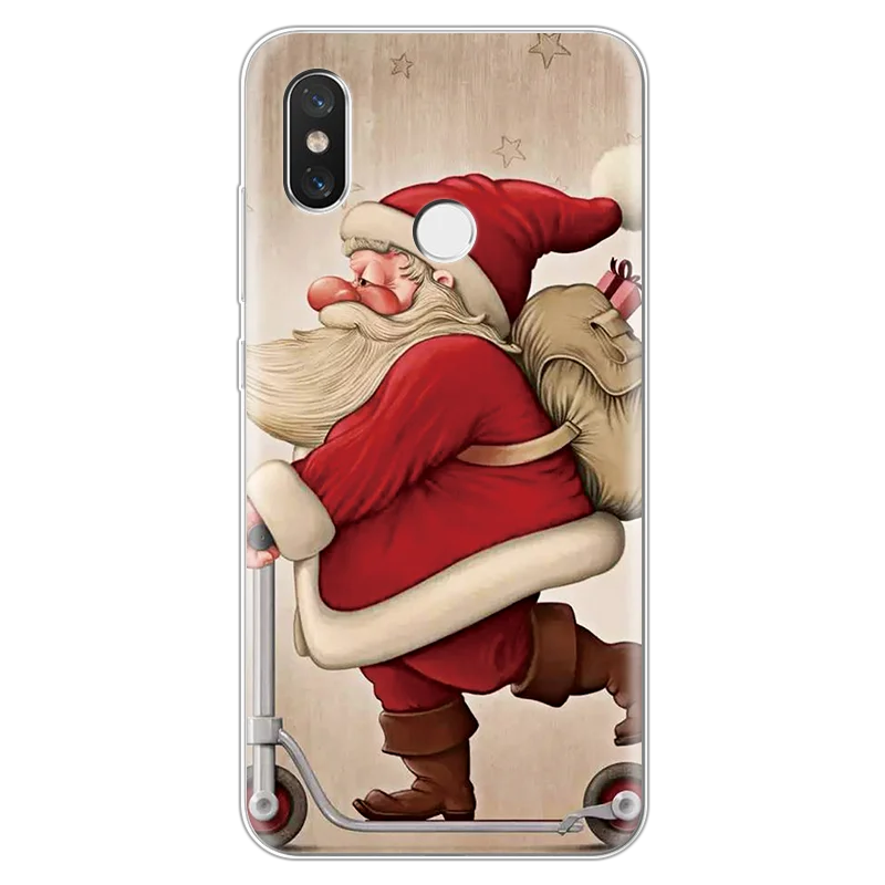 Рождество Санта Клаус мягкий с рисунком из ТПУ чехол для Xiaomi Redmi K20 S2 7A Note 4 Global 3 5 6 7