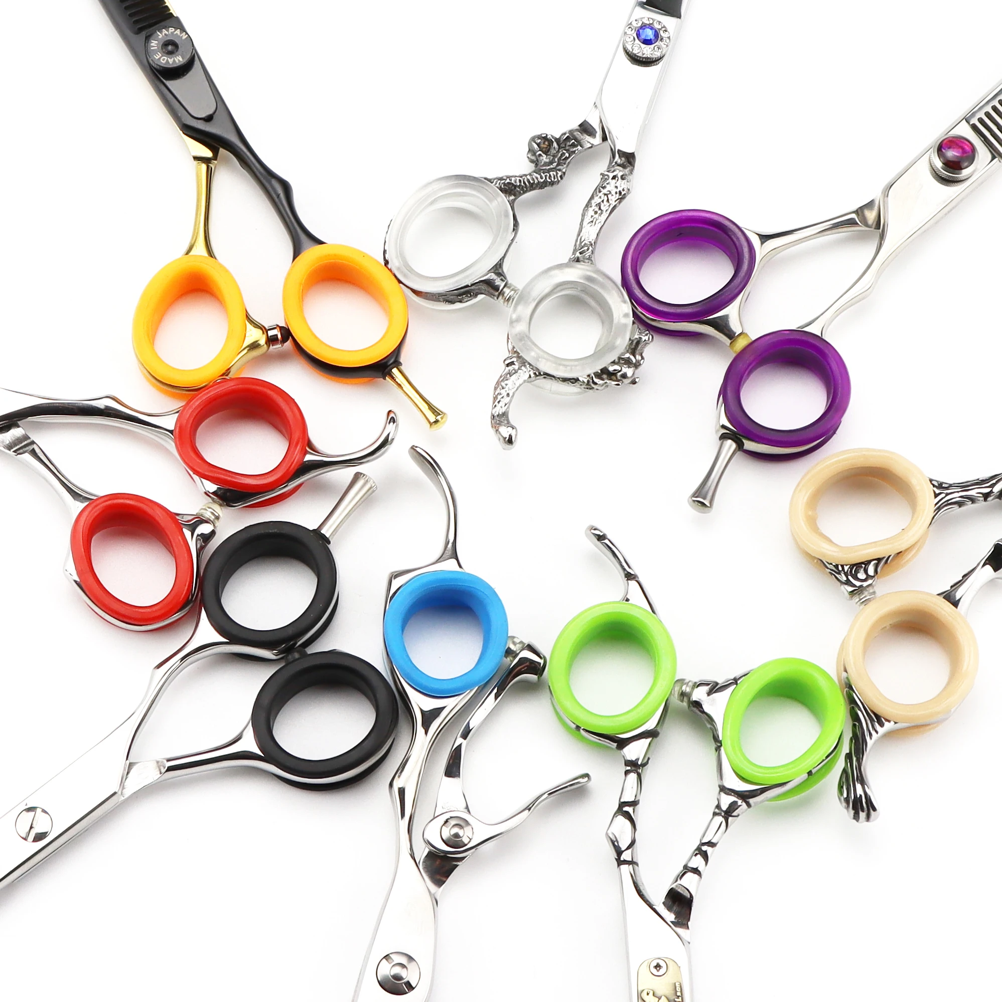 Silicone hair scissors soft silica gel scissors any scissors accessories to hold hairdressing scissors