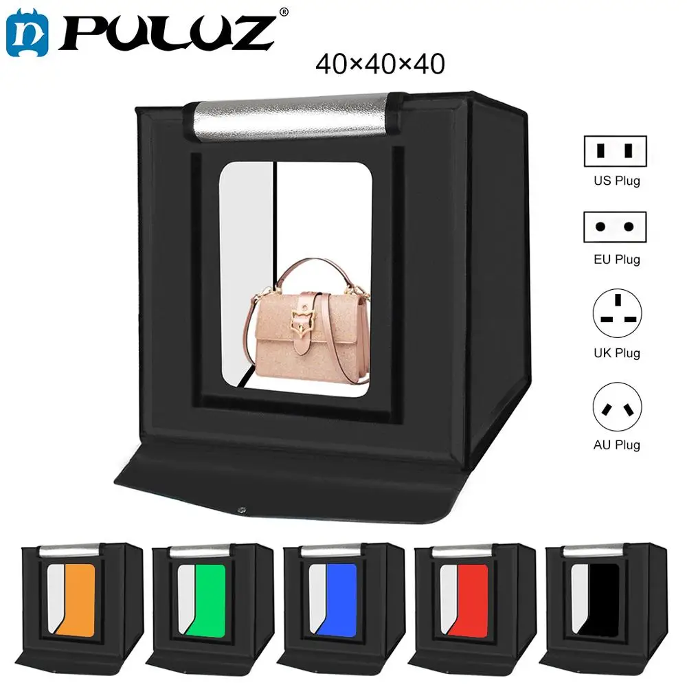 

PULUZ 40CM Folding Lightbox Tabletop Shooting Softbox Mini Photo Studio Light Soft Box for Product Photography Background Kit