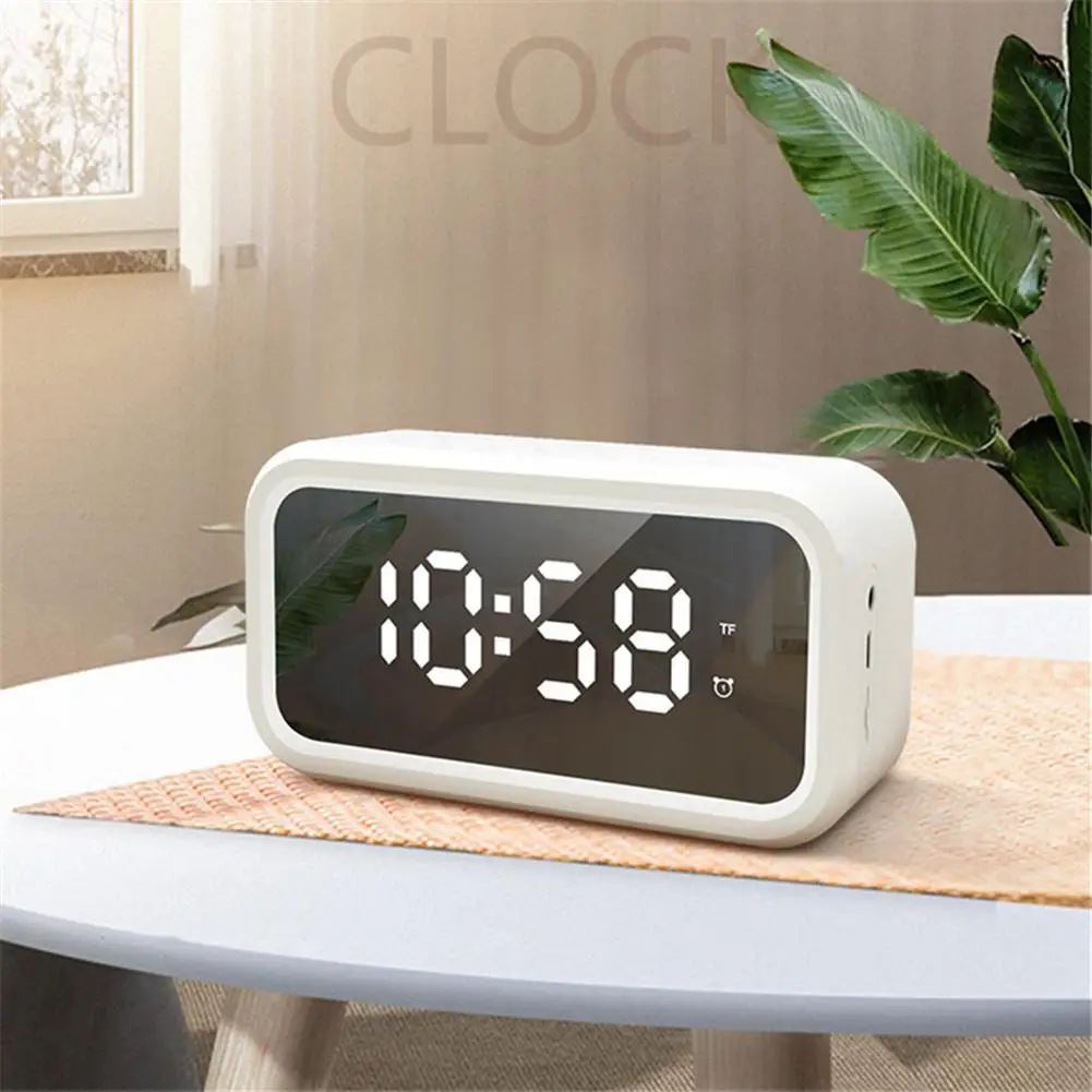 Rechargeable Multifunctional Alarm Clock Electronic Bluetooth Speaker Radio Supports Real-time Temperature Display Function | Дом и сад