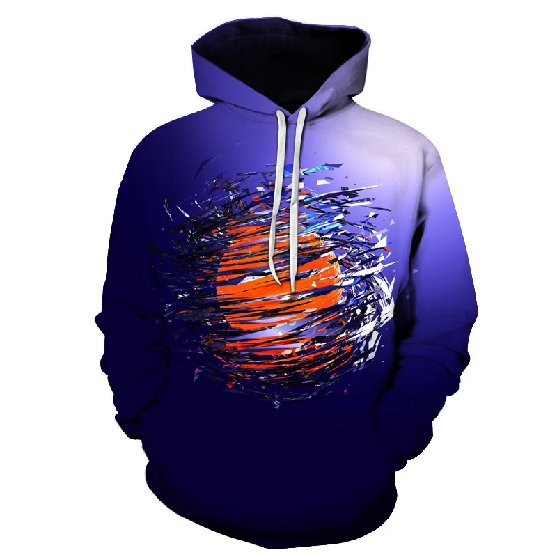 fashion tide brand youth hoodies color painting paint 3D digital printing pullover couple loose hooded baseball uniform 6XL