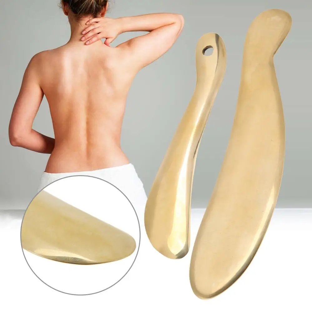 Медицинский медный Gua Sha Guasha скребки акупунктурный массаж нержавеющая сталь металлическая пластина массажер для тела терапия инструмент L и S