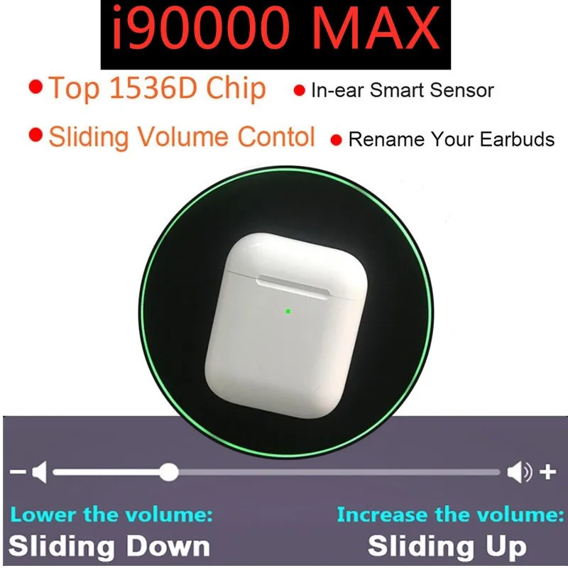

i90000 Max TWS Air2 change name location Bluetooth headset in-ear sensor PK H1 i10000 i520 i2000 i500 PK i9000 Tws air pro