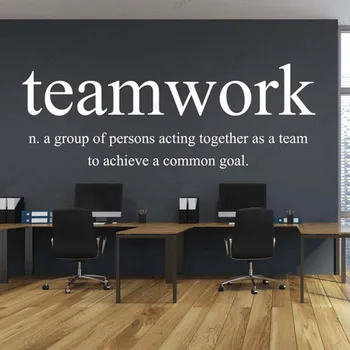 

Teamwork Explanation Office Wallpaper Murals Team Work Quotes Office Team Wall Sticker Vinyl Office Meeting Room Decor rb639