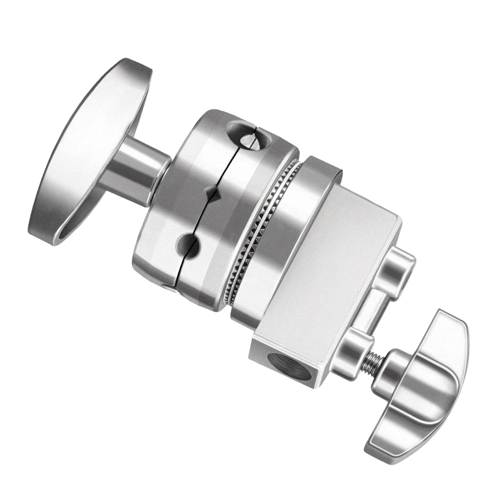 Impugnatura In Acciaio Inossidabile Heavy Duty 4 Fori Diametri Per C-Stand Light Stand Treppiede Colore Argento Video Stand Photo Studio