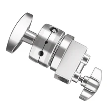 Stainless Steel Grip Head Heavy Duty 4 Hole Diameters For C-Stand Light Stand Tripod Silver Color Video Stand Photo Studio
