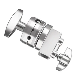 Stainless Steel Grip Head Heavy Duty 4 Hole Diameters For C-Stand Light Stand Tripod Silver Color Video Stand Photo Studio