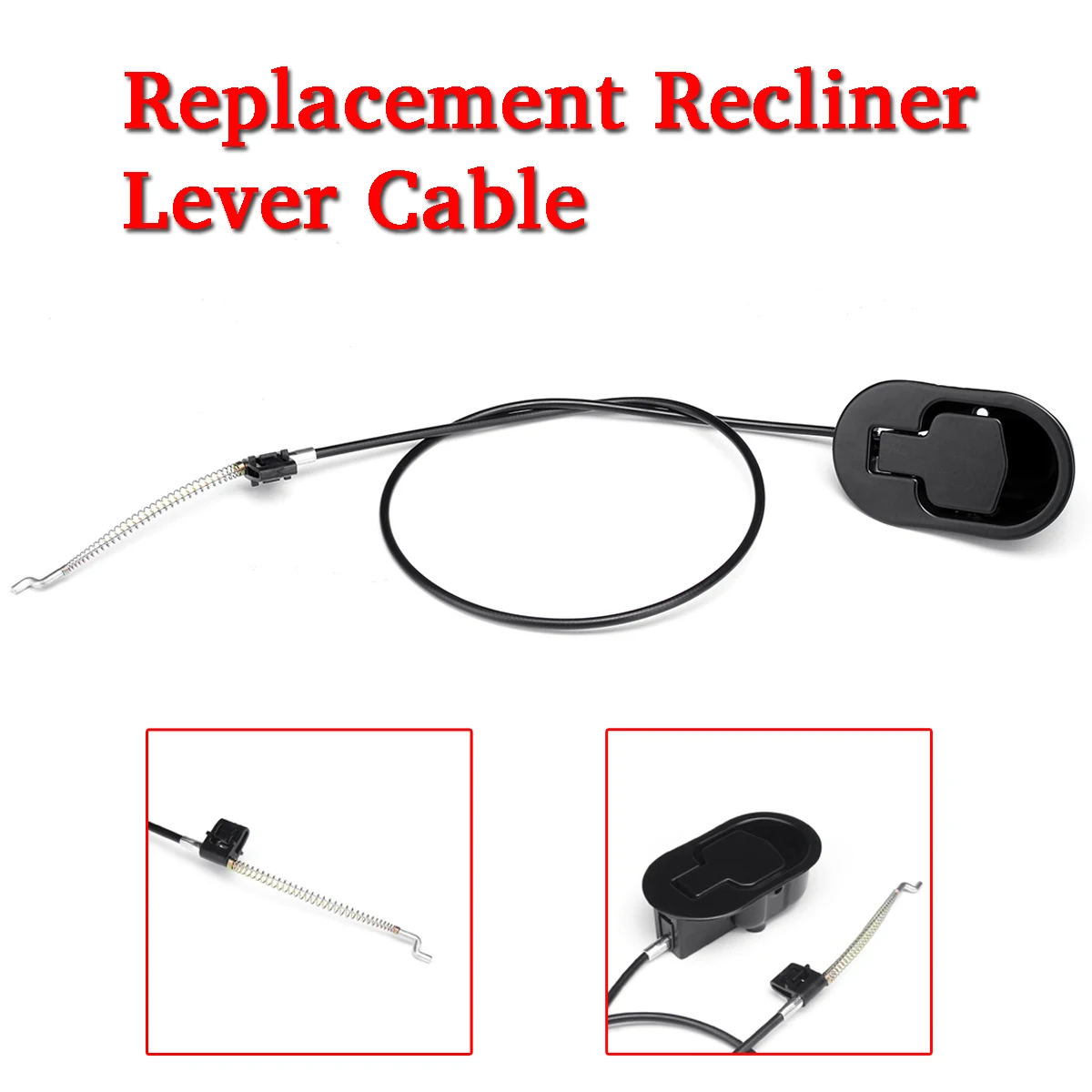Black Metal Handle Recliner Chair Sofa Couch Release Lever Pull Handle With Spring Cable Replacement Furniture Accessory