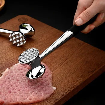 

1 Pc Double-sided Stainless Steel Meat Beef Hammer Knocking Meat Hammer Tender Meat Hammer Steak Chicken Steak Loose