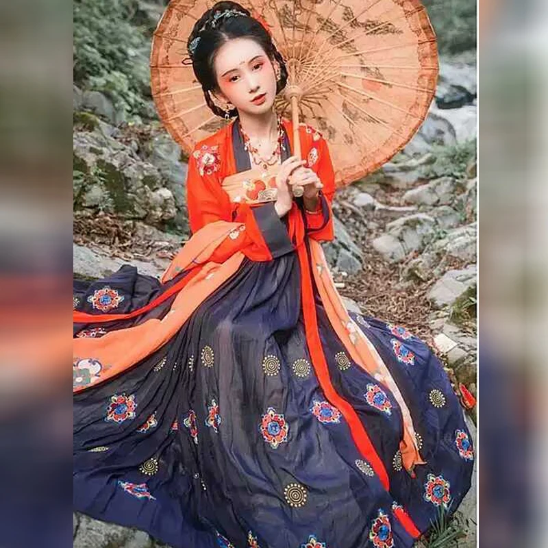 Hanfu праздничный наряд для женщин традиционный костюм Одежда для сцены Косплей древняя одежда Фея Hanfu платье для женщин