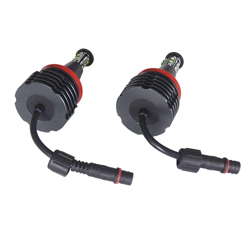 2Pcs Car Led 80W H8 6000K 3500lm Angel Eye Fog Lamp For B MW E90 E92 E82 E60 E70 X5 E71 X6