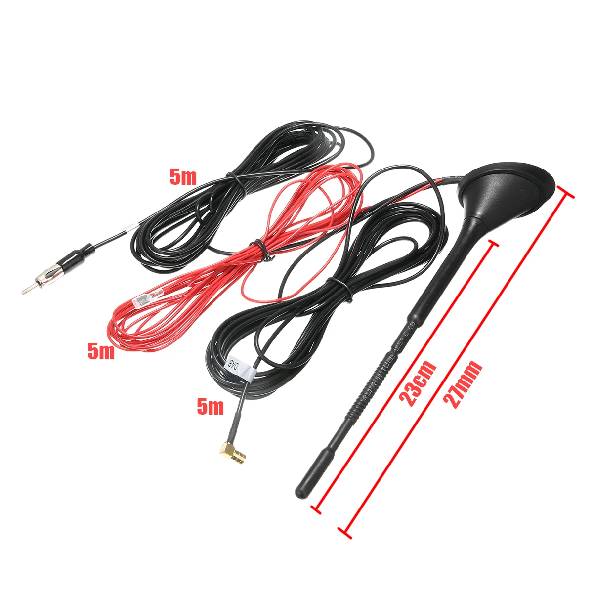 Mayitr 1set On-Board Audio Gain Amplification Antenna DAB+/FM/AM Three In One Digital Audio Antenna SMB Interface