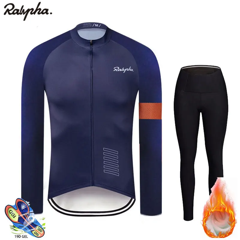 2 Raphaing Ropa Ciclismo Теплый Зимний теплый флисовый мужской костюм Джерси комбинезон Триатлон Одежда для велоспорта - Цвет: 2