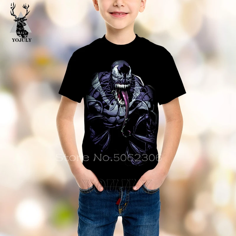 11 Футболка venom одежда для дня рождения Модная белая футболка детская одежда с 3D принтом marvel футболка с круглым вырезом и круглым вырезом Топы C27 - Цвет: 11