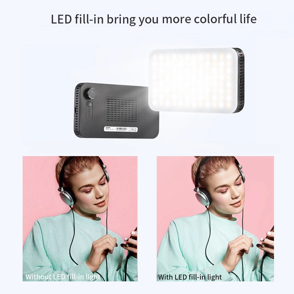 ORDRO Dimmable 2700-6500K мини светодиодный видео студия делать селфи свет фотографии освещение лампа USB для Canon Nikon sony DSLR камеры