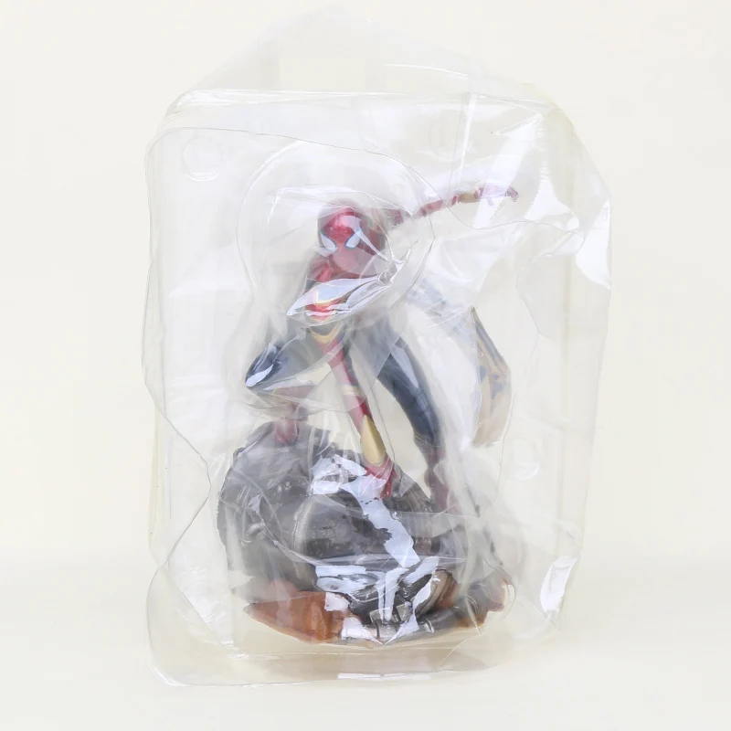 iron spiderman no bo 22-27 см игрушки Marvel Мстители Фигурка Человека-паука Железный человек танос Марк MK47 Дэдпул Дэнверс статуя ко железная студия фигурки - Цвет: iron spiderman no bo
