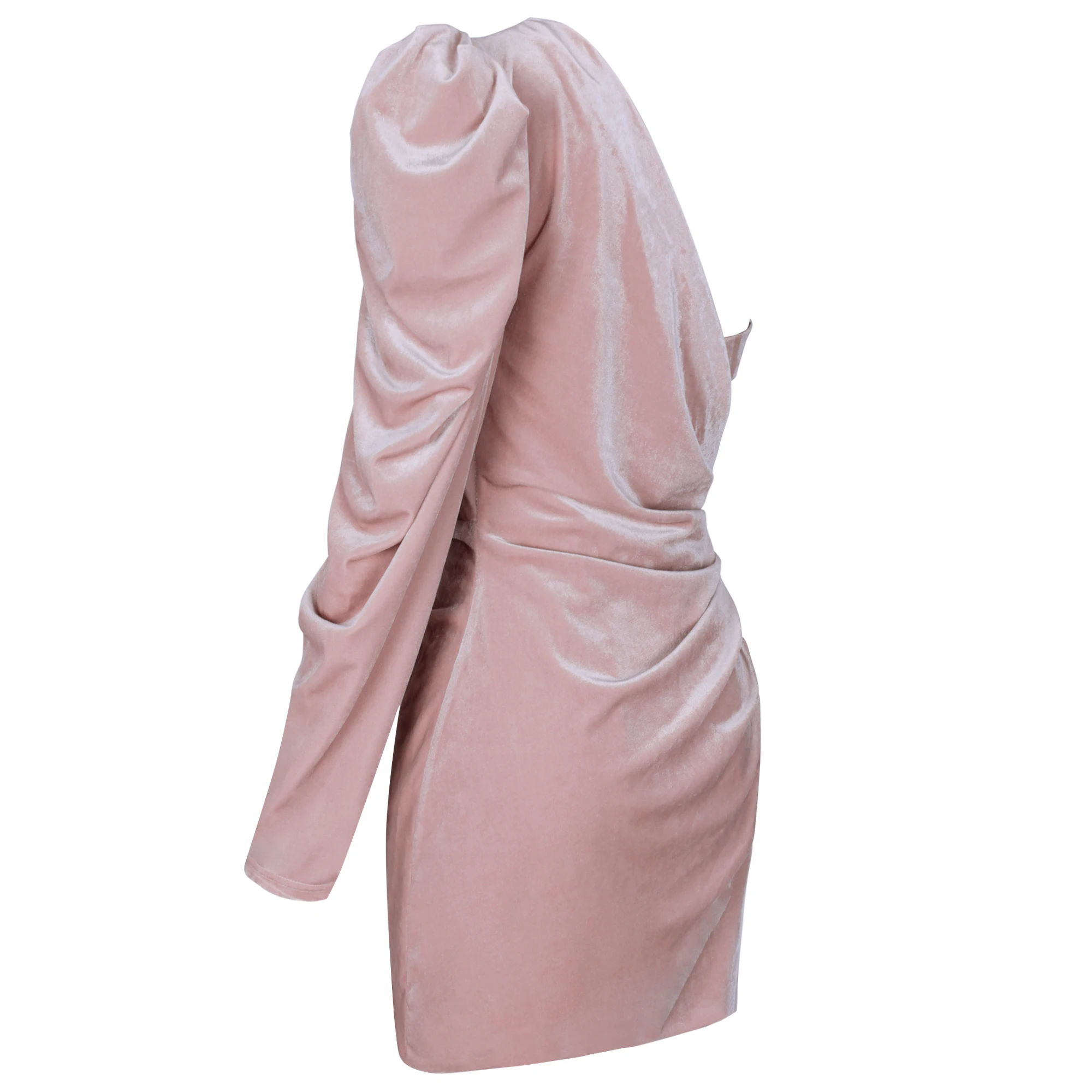 Женское облегающее мини платье на одно плечо с длинным рукавом|Платья| |