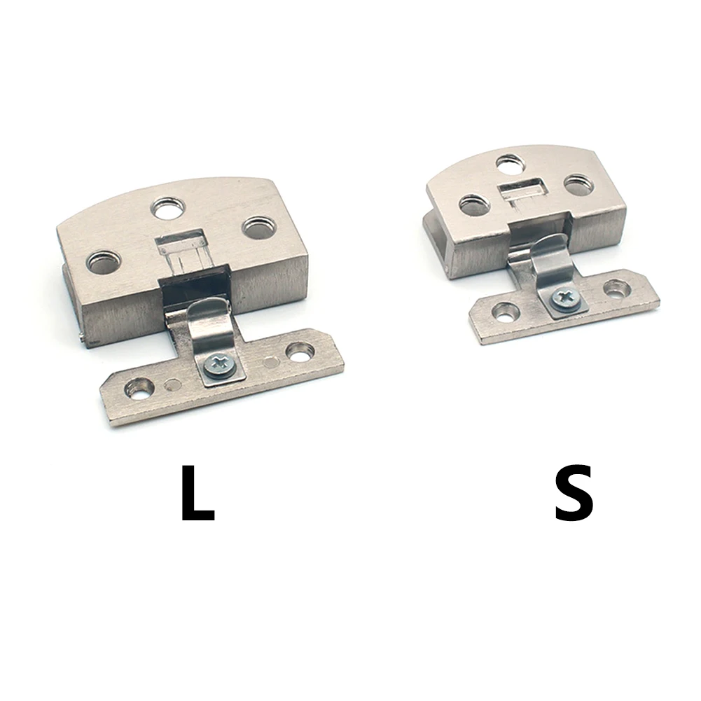 2PCS 20kg Glass Door Hinge Hardware Home Zinc Alloy Cake Counter Cupboard Furniture Wine Cabinet No Drilling Heavy Duty Showcase