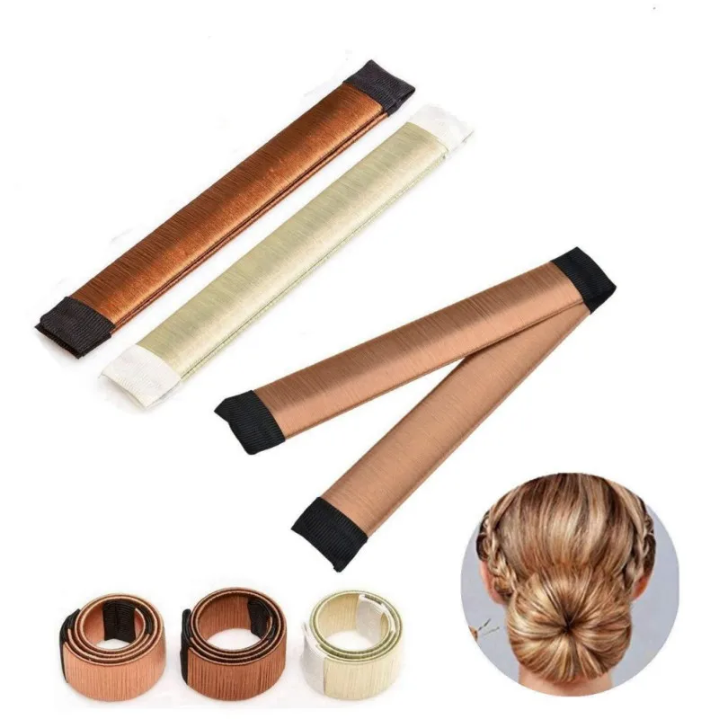 5Colors Women's Hair Bun Maker French Twist Hair Fold Wrap Snap Fashion Hair Band Accessory DIY Hair Styling