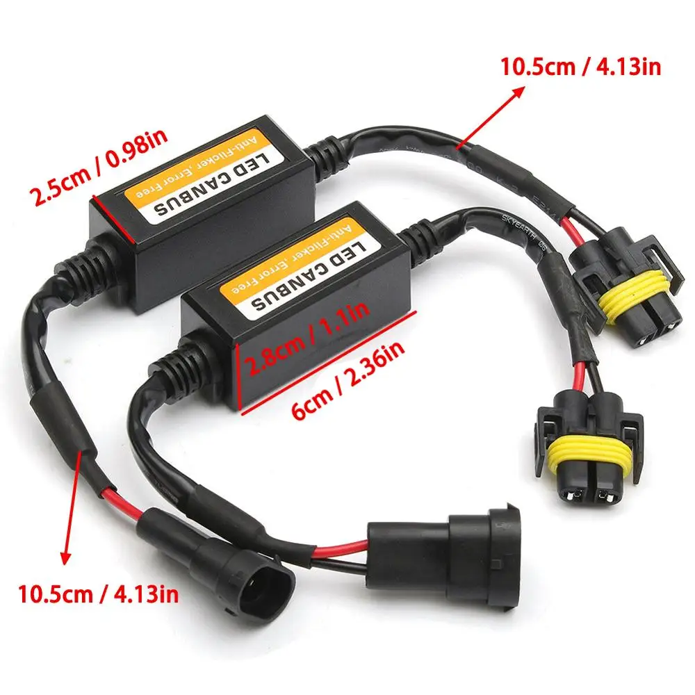A1 2x LED Canbus Resistor Kit H11 Headlight Anti Flickering Warning Canceller