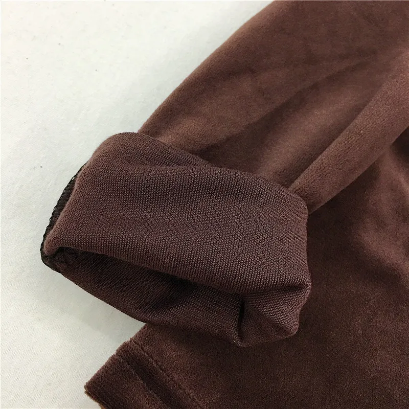 Maglietta dolcevita da donna nuova primavera Maglietta calda spessa Veet T-shirt Camicia a maniche lunghe con fondo femminile Tops396_voghion.com