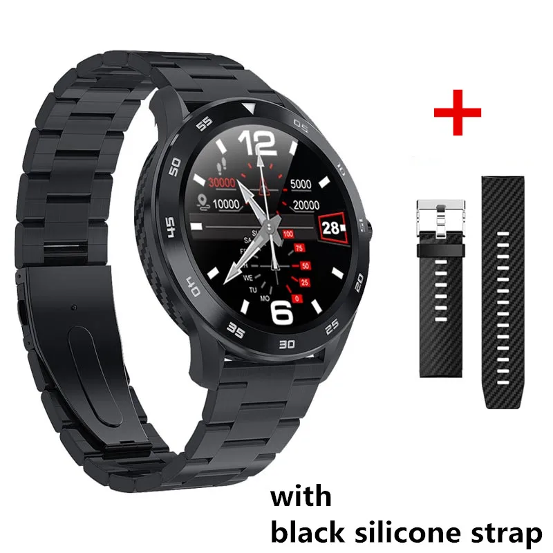 black steel AMYNIKEER Смарт часы DT98 модные часы bluetooth Вызов 1,3 дюймов цветной циферблат мониторинг сердечного ритма Водонепроницаемый Фитнес-трекер - Цвет: black steel
