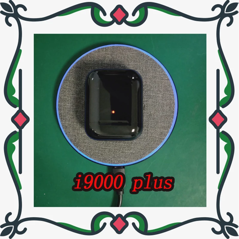 

Original i9000 plus tws glossy black wireless bluetooth earphone smart sensor with QI wireless charging PKi500 i9000 i10000 tws