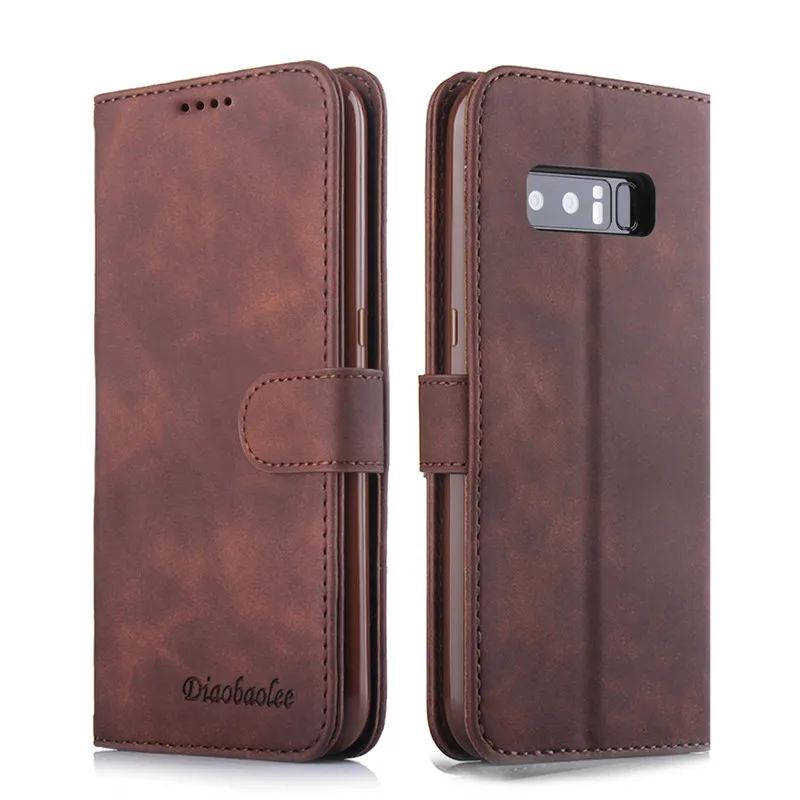 Роскошный кожаный чехол для samsung Galaxy S10 S8 S9 плюс A70s A50s A20s Чехол-книжка с бумажником для Note10 A7 A8 A50 A70 чехол - Цвет: Кофе