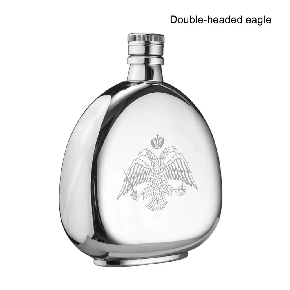 double-headed eagle Набедренная фляжка 600 мл, горшок для виски 19 унций из нержавеющей стали, 304 металлический контейнер для алкоголя, бутылка для вина, подарок для мужчин - Цвет: double-headed eagle