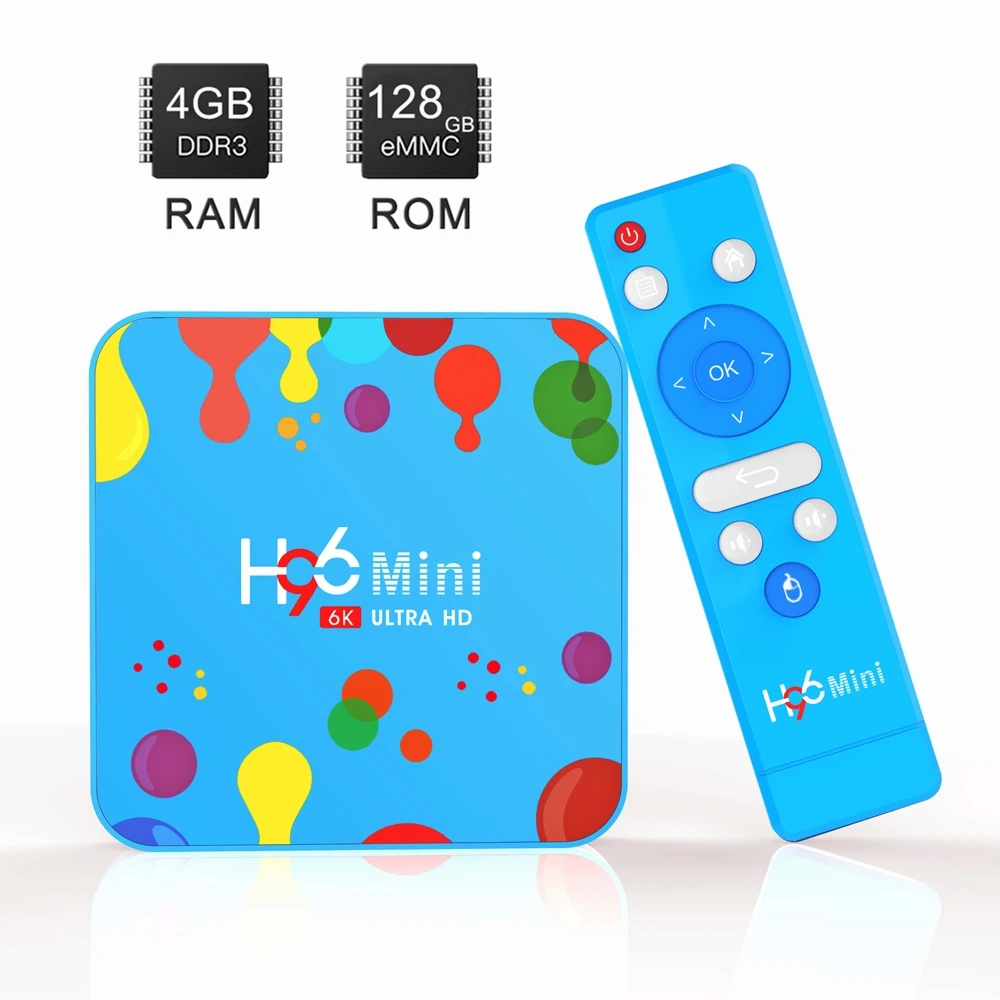 4GB 128GB 6K со сверхвысоким разрешением Ultra HD Android ТВ коробка Android 9,0 Media Player ТВ коробка 4 ядра четырёхъядерный 64-разрядный процессор ARM Smart ТВ коробка Поддержка 3D 6K со сверхвысоким разрешением Ultra HD, H.265 5G wif - Цвет: 4GB 128GB