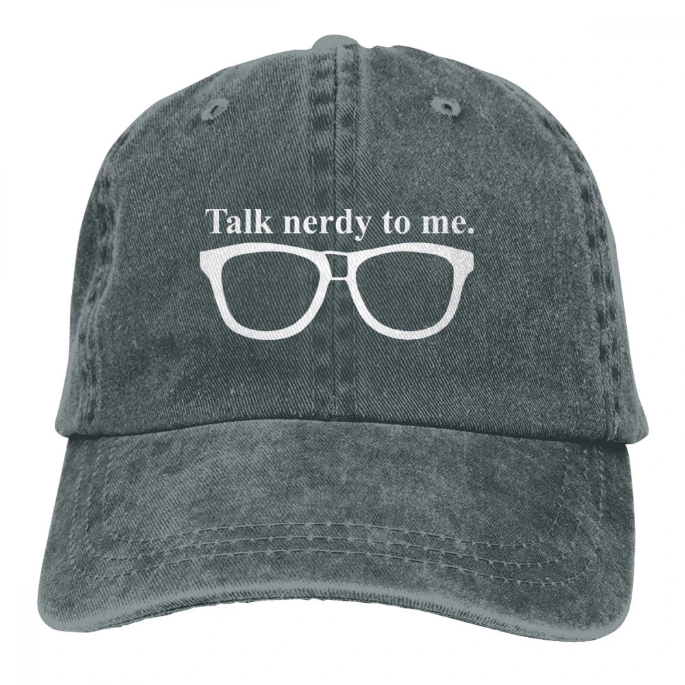 Talk Nerdy To Me Casquette черные унисекс Мужские Женские джинсовые бейсболка с ремешком кепки регулируемые Гольф папа шляпа