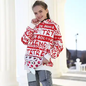 

Fashion Sequin Waist Bag Women Fanny Zipper Semicircle Fish Tail Big Eyes Printing Splicing Kid Chest Crossbody Pack