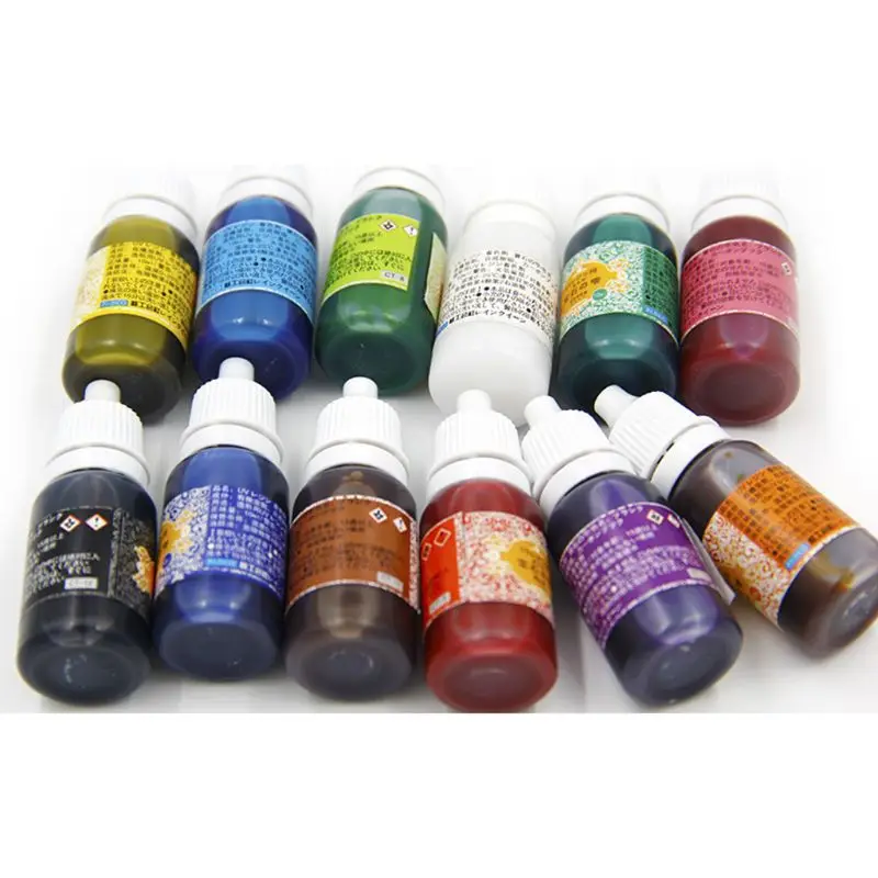 12 Colors UV Resin Ultraviolet Curing Resin Liquid Pigment Dye Handmade Art Craft