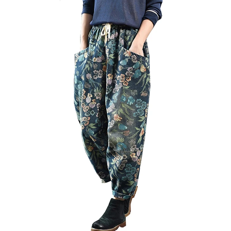 Женские джинсы джинсовые брюки свободные прямые большого размера в винтажном