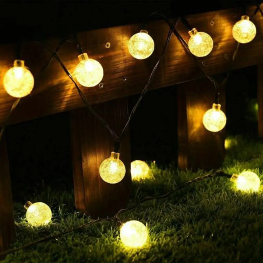 30Led гирлянда для использования вне помещения анти-Акварельная струна Рождественское украшение пейзаж свет светящаяся гирлянда с солнечной батареей