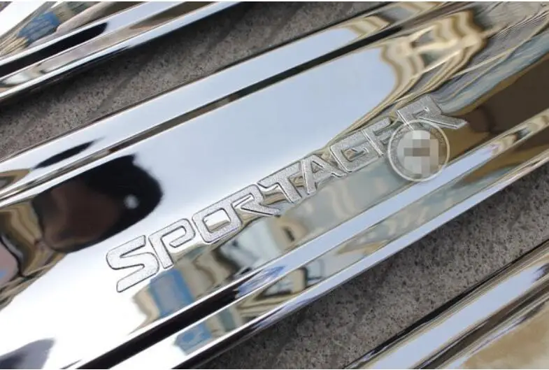 Для 2011-2012 KIA Sportager Высококачественная ABS Хромированная накладка молдинги Боковая дверь украшения