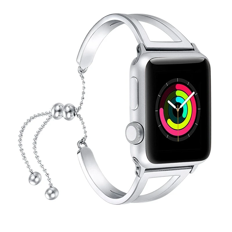 Женский ремешок для Apple Watch 38 мм и 40 мм ремешок из нержавеющей стали модный металлический браслет для IWatch Series5 4 3 2 1