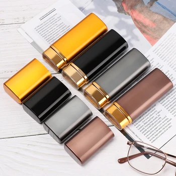 

New Cute Alumina Pencil Case Metal Glasses Box Women Men Mini Portable Reading Glasses Sunglasses Case Eyewear Protector
