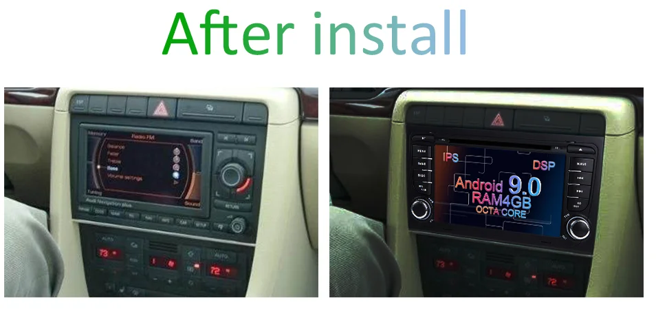 Clearance Carplay DSP IPS Android 9.0 Car DVD Player for Audi A4 B8 S4 B6 B7 RS4 8E 8H B9 Seat Exeo 2002-2008 GPS Navigation Audio 2