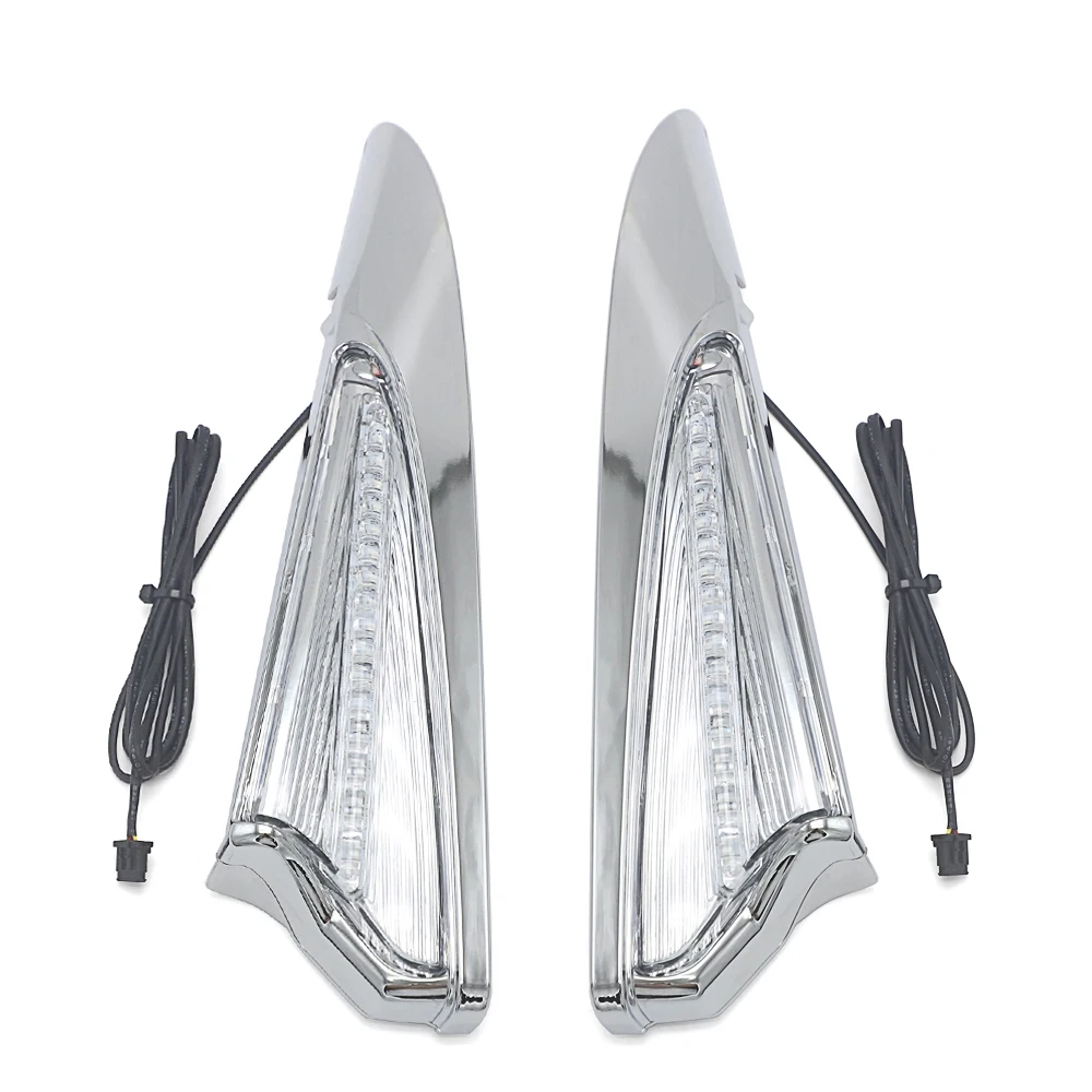NEW For HONDA Gold Wing GL 1800 Goldwing GL1800 & F6B -UP Motorcycle Saddlebag Accent Swoop LED Light Case Cover Chrome