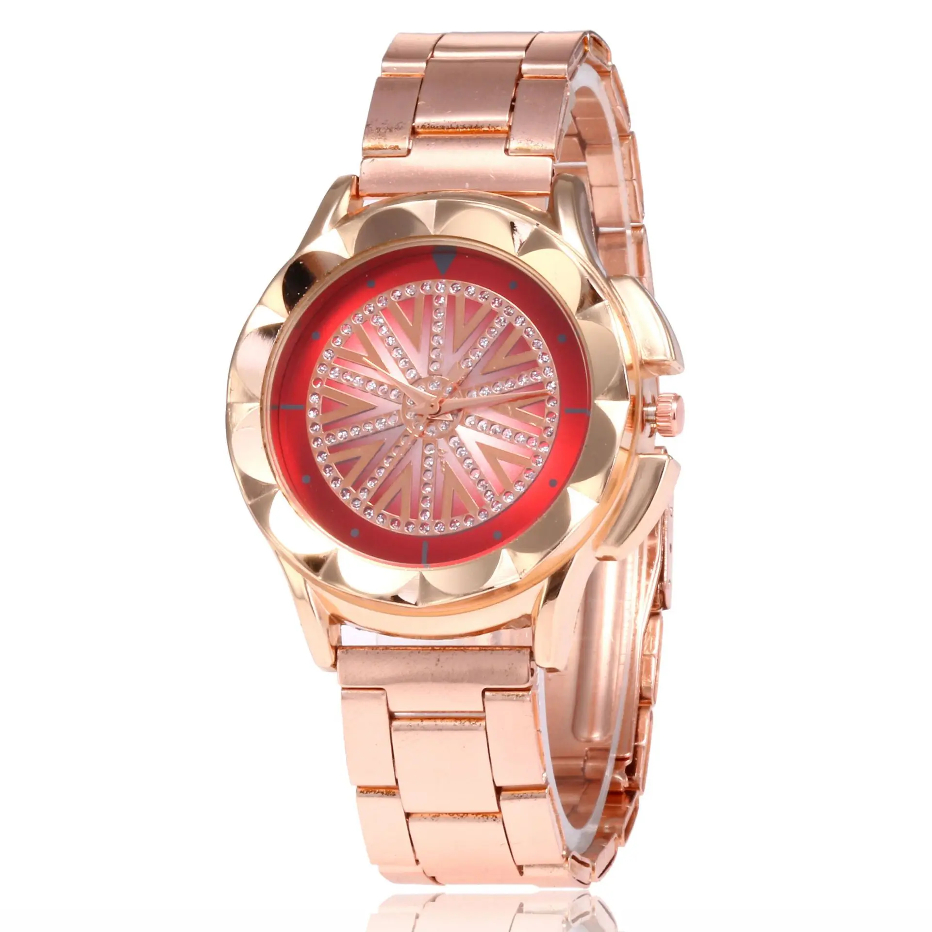 

Korean-style Diamond Set Waterproof Quartz Watch Fashion Online Celebrity-Students Steel Belt Circle Man-made Diamond Ladies' Wa