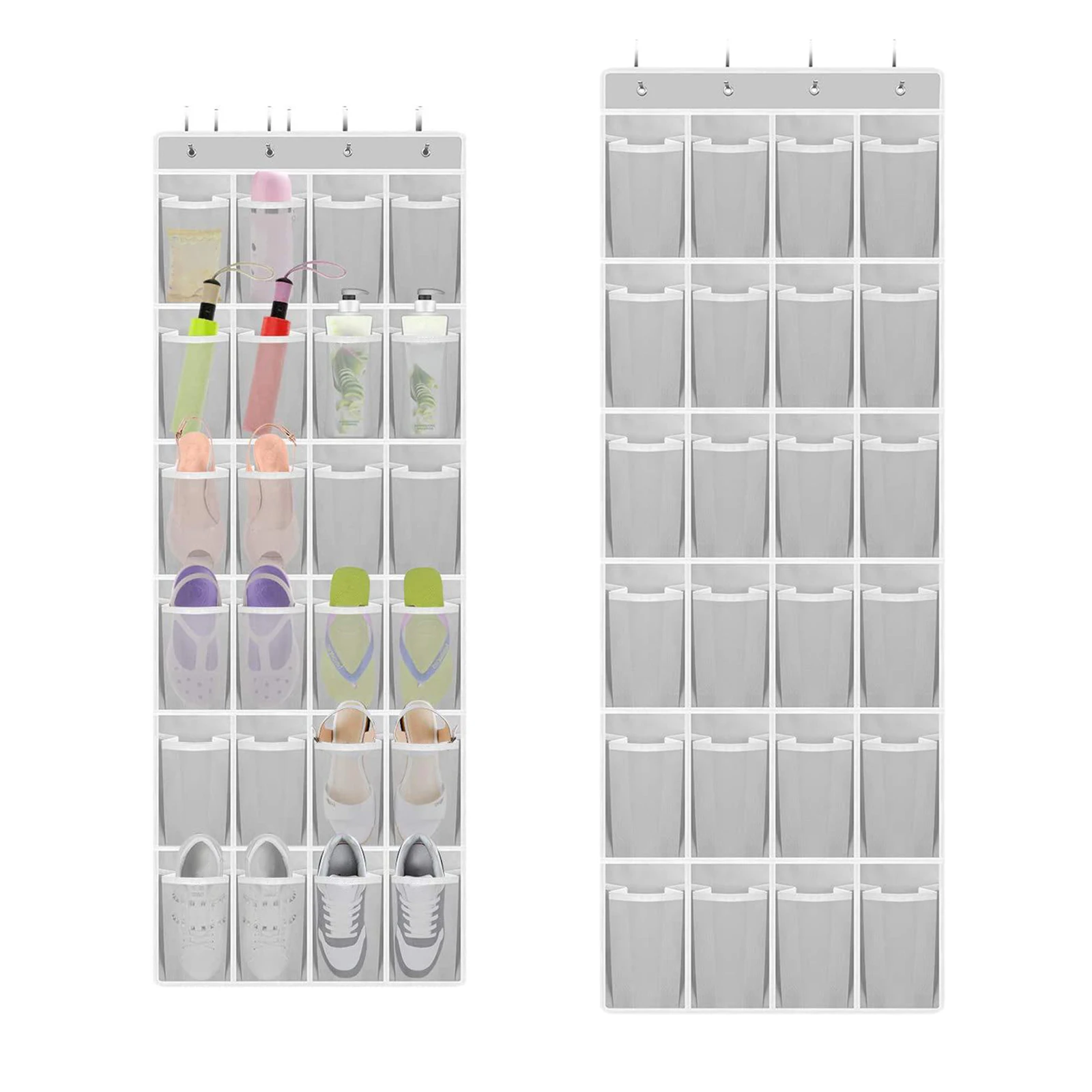 24 Pockets Hanging Over Door Shoe Organizer Storage Rack Bag Hanger w/4 Hook 24 Pockets Hanging Over Door Shoe Organizer Storage Rack Bag Hanger w/4 Hook